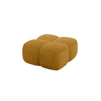 POUF Miko-Puf 90x90x45 cm Senfgelb Cord Modular Sitzhocker - Schwarz/Honig, Holzwerkstoff/Kunststoff (90/43/90cm) - ALTDECOR