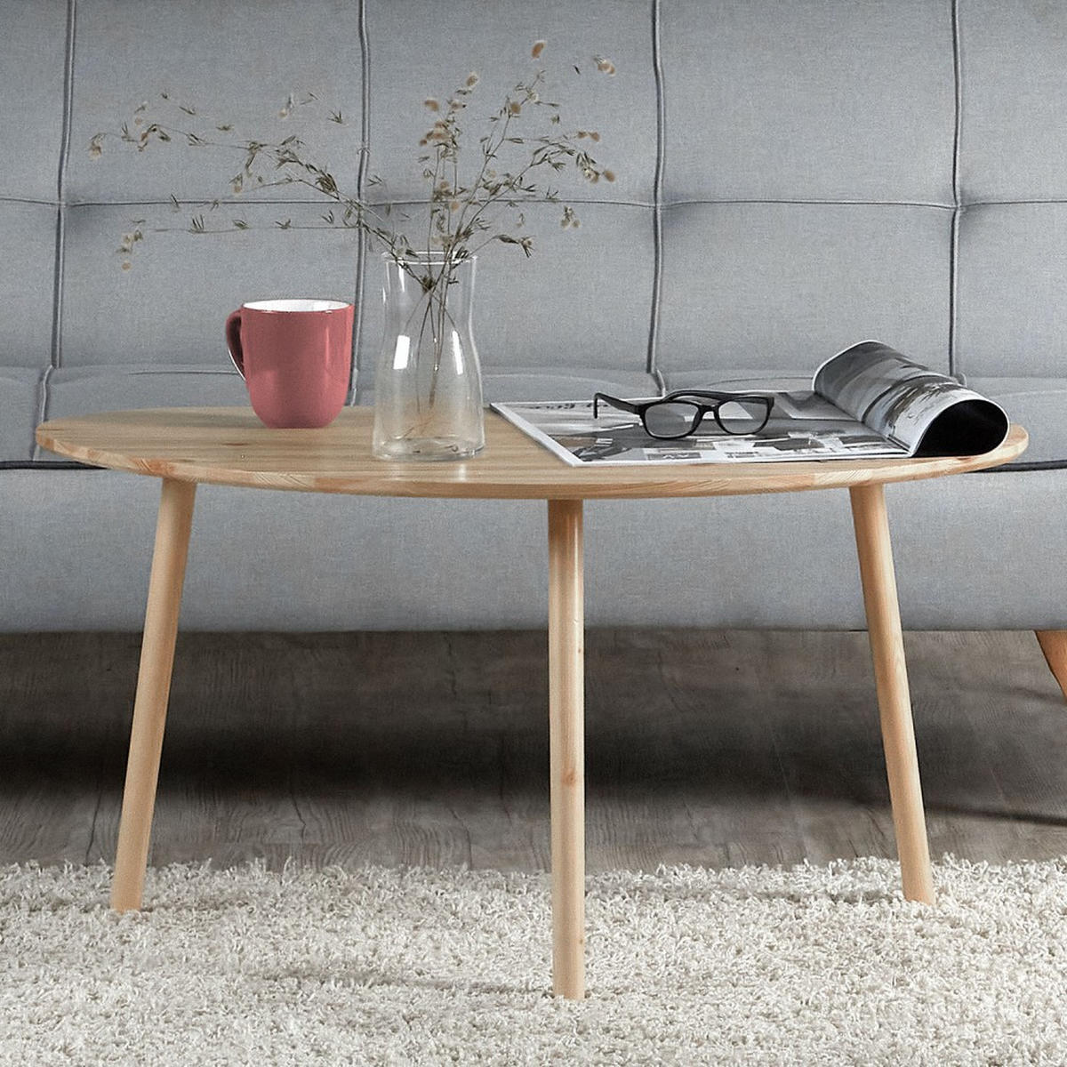COUCHTISCH Kiefer 84/43 cm Natur - Naturfarben, Holz (50/84/43cm) - Homestyle4u