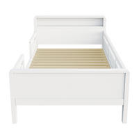 HOLZBETT 90/200 cm DE-32544 mit LED Weiß - Weiß, Holz (90/200cm) - ComfortXL