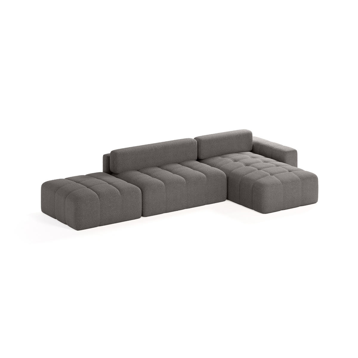 ECKSOFA RIFU LA mit Schlaffunktion, Graphit - Graphitfarben, Textil (363/185cm) - Fedve