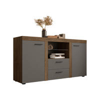 KOMMODE Rumba - Eichefarben/Graphitfarben, Holzwerkstoff (156/82/40cm) - MIRJAN24