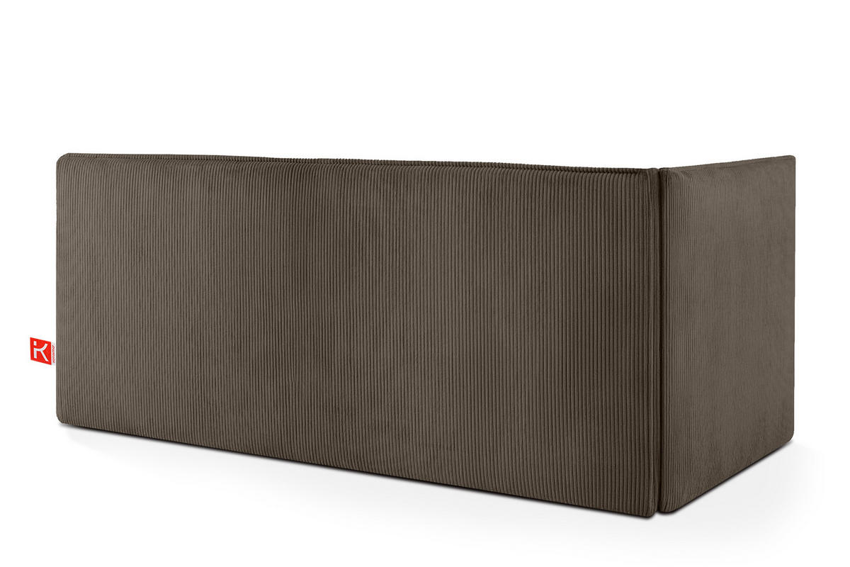 JUGENDBETT ROTI Einzelbett mit Bettkasten, 90x200cm, Bett mit Bonellmatratze, mit Rückenlehne - Schwarz/Braun, Holz/Holzwerkstoff (92/200cm) - KONSIMO®