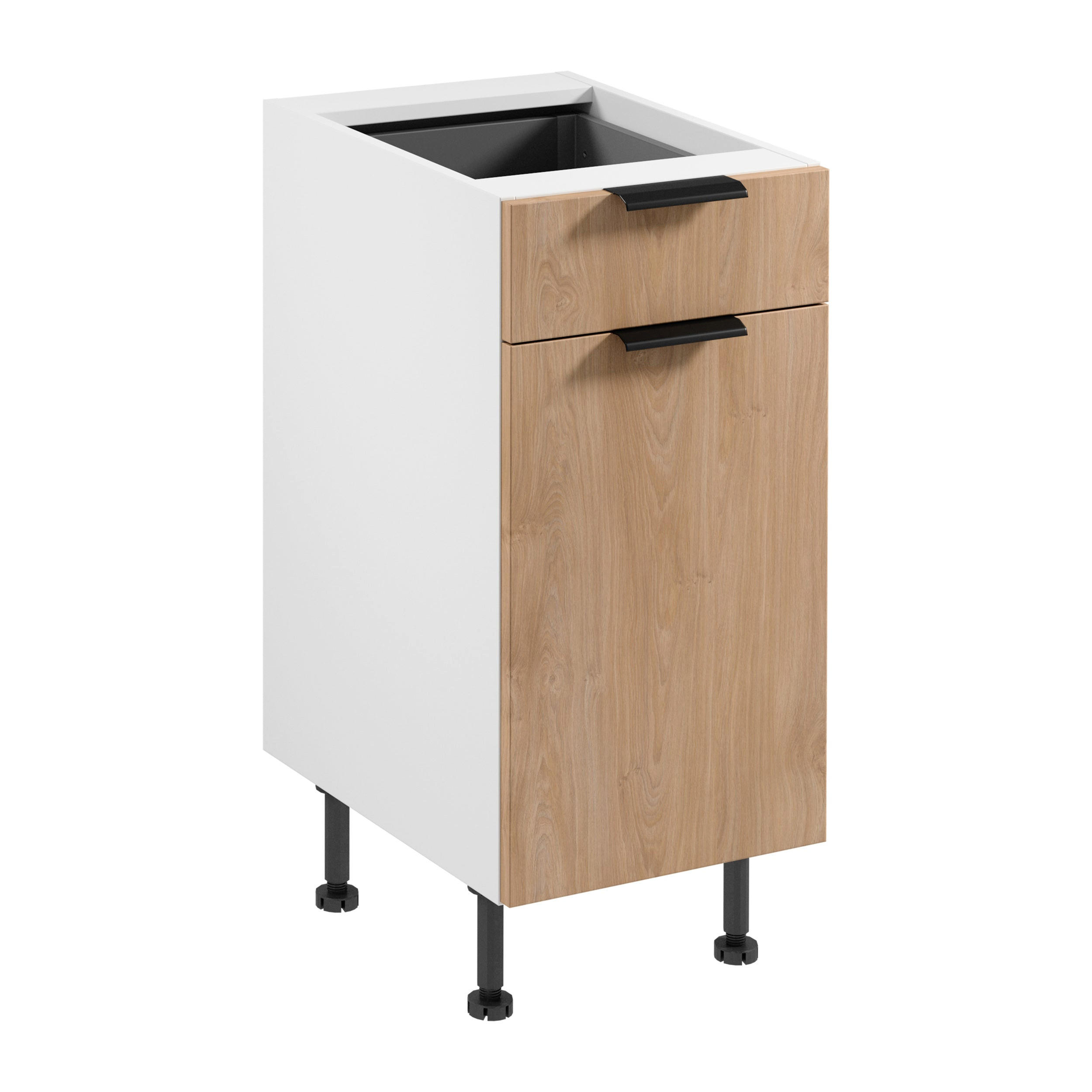 UNTERSCHRANK D40S1 P/L – Sorento Weiß Sonoma Eiche – Weiß / Sonoma Eiche - Weiß/Sonoma Eiche, Holzwerkstoff (40/87/52cm) - ROYAL24_MARKT
