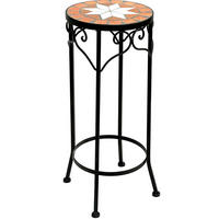 BLUMENHOCKER Merano Rund 54 cm 12011 M - Schwarz, Metall (22/54/22cm) - DanDiBo