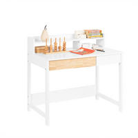 SCHREIBTISCH Weiß-Natur - Weiß/Naturfarben, Holzwerkstoff (59/100/95cm) - SoBuy