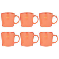 TASSE (6er-Set) Good Vibes Bisou - Orange, Keramik (0.4L) - Butlers