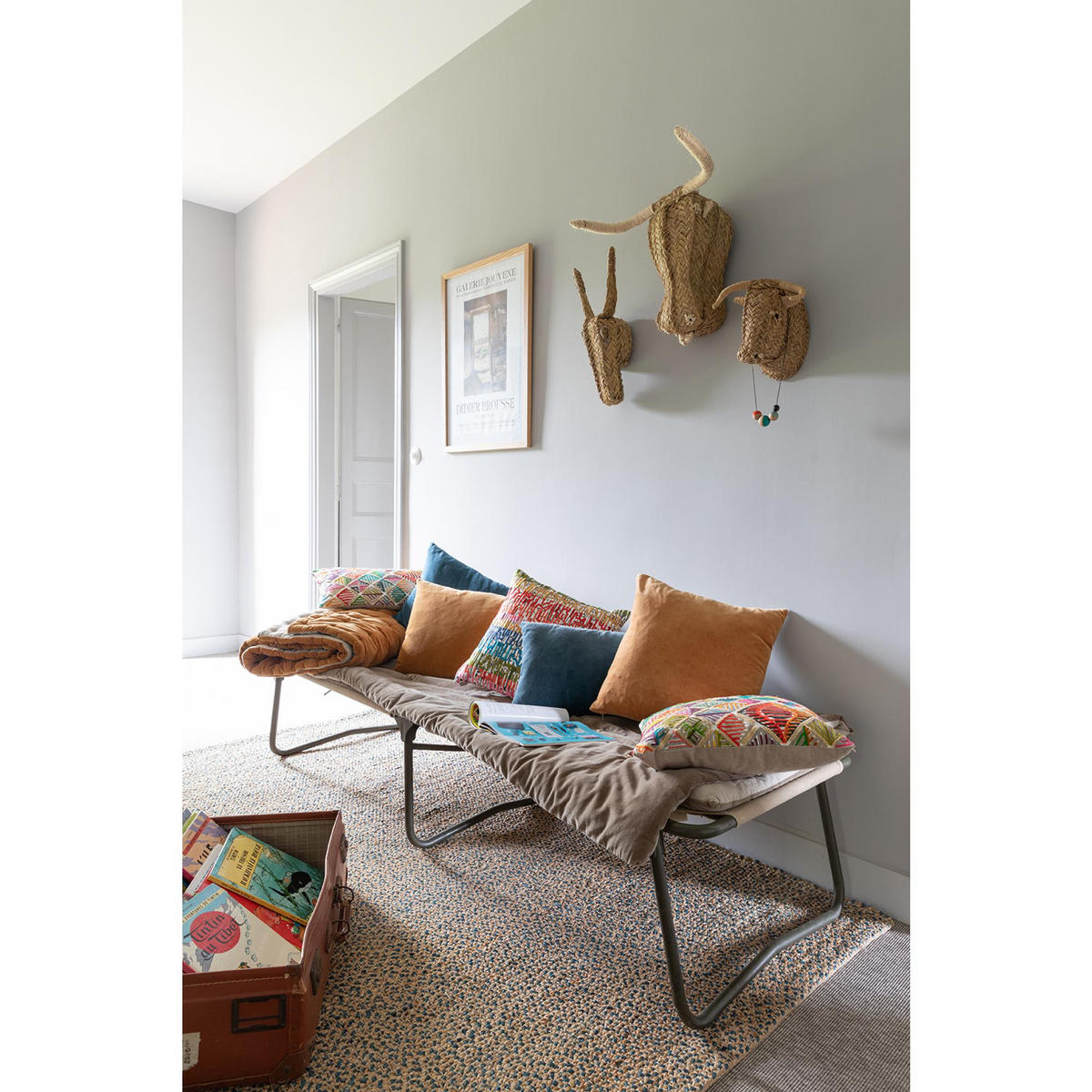 PLAID MIT GEKNOTETEN PUNKTEN Elise ocker 140 x 200 cm - Cognac, Textil (140/200cm) - Vivaraise