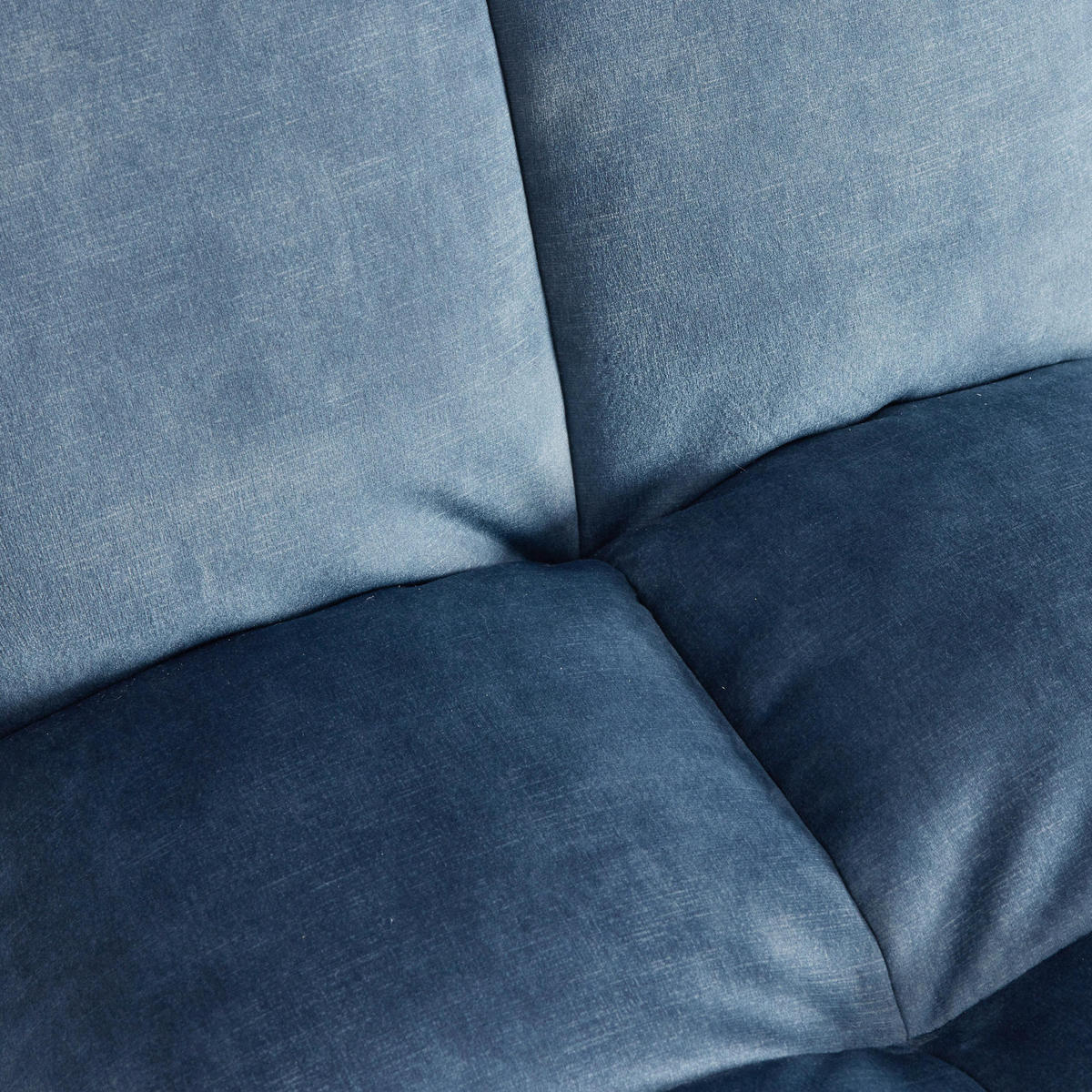BARHOCKER Fonia Blau Samt Gepolstert - Blau, Holz (46/103.5/57cm) - Bessagi Home