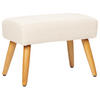 HOCKER Takoma 30/50/35 cm - Beige, Textil (50/35/30cm) - Beliani