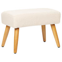 HOCKER Takoma 30/50/35 cm - Beige, Textil (50/35/30cm) - Beliani