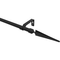 GARDINENSTANGE Olymp Lorenzo 160 cm, 1-läufig (ohne Ringe), 16 mm Ø Schwarz - Schwarz, Metall (160cm) - INTERDECO