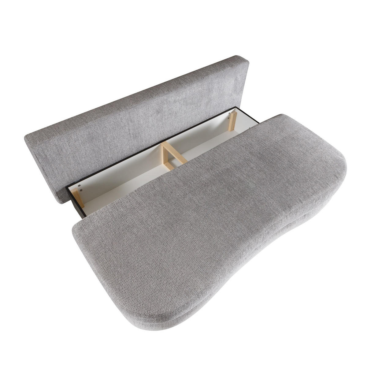 SOFA Rocket Dunkelgrau, mit Schlaffunktion - Dunkelgrau, Holzwerkstoff/Textil (211/93/108cm) - Bettso