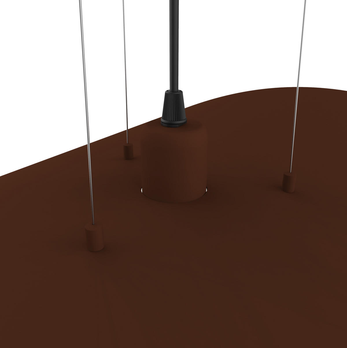 HÄNGELEUCHTE - Dunkelbraun, Metall (90/90/120cm) - Lumicom