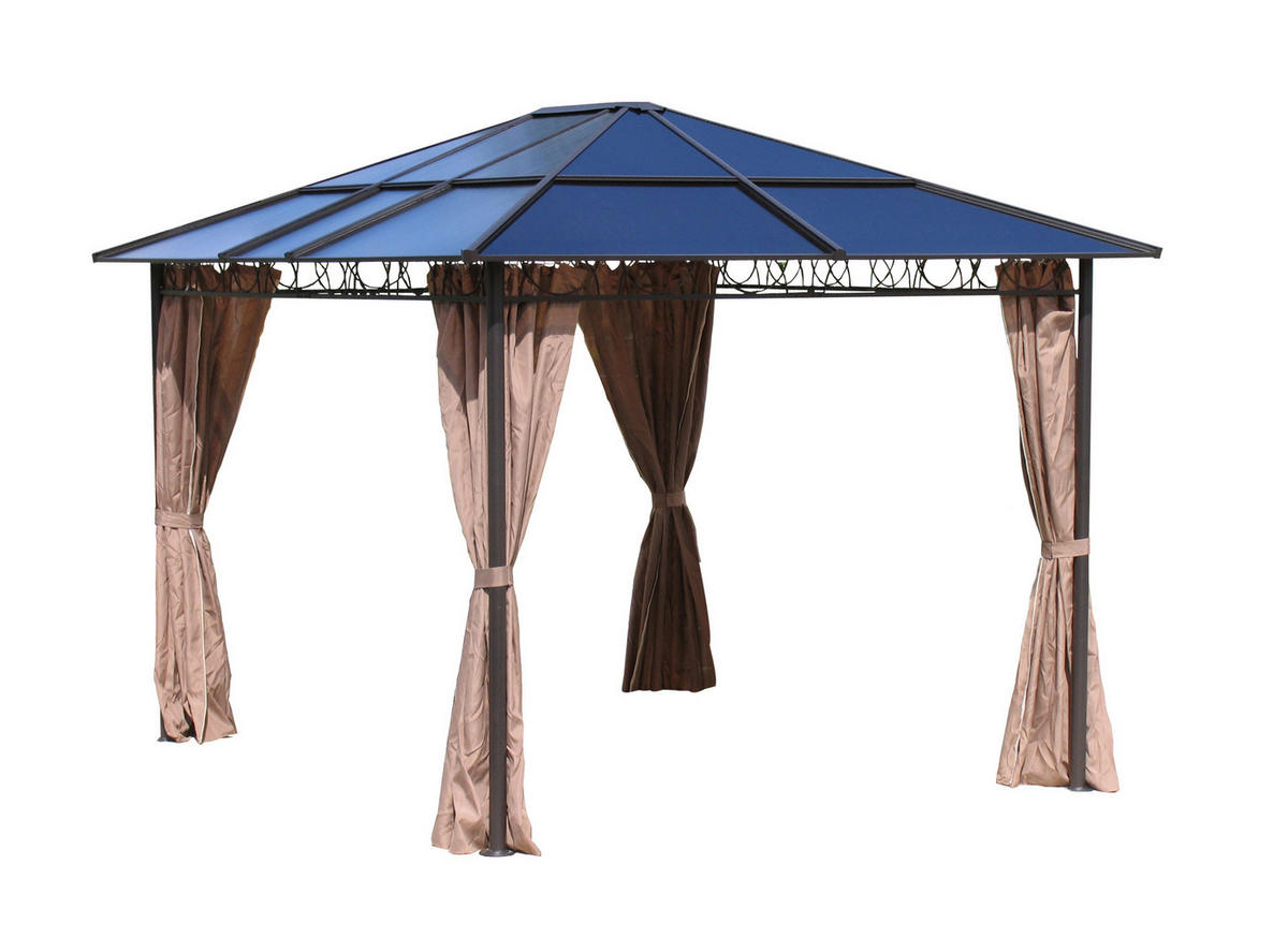 SEITENWAND Set Hardtop Pavillon 3x3,6m - Braun, Textil (285/195/1cm) - QUICK STAR
