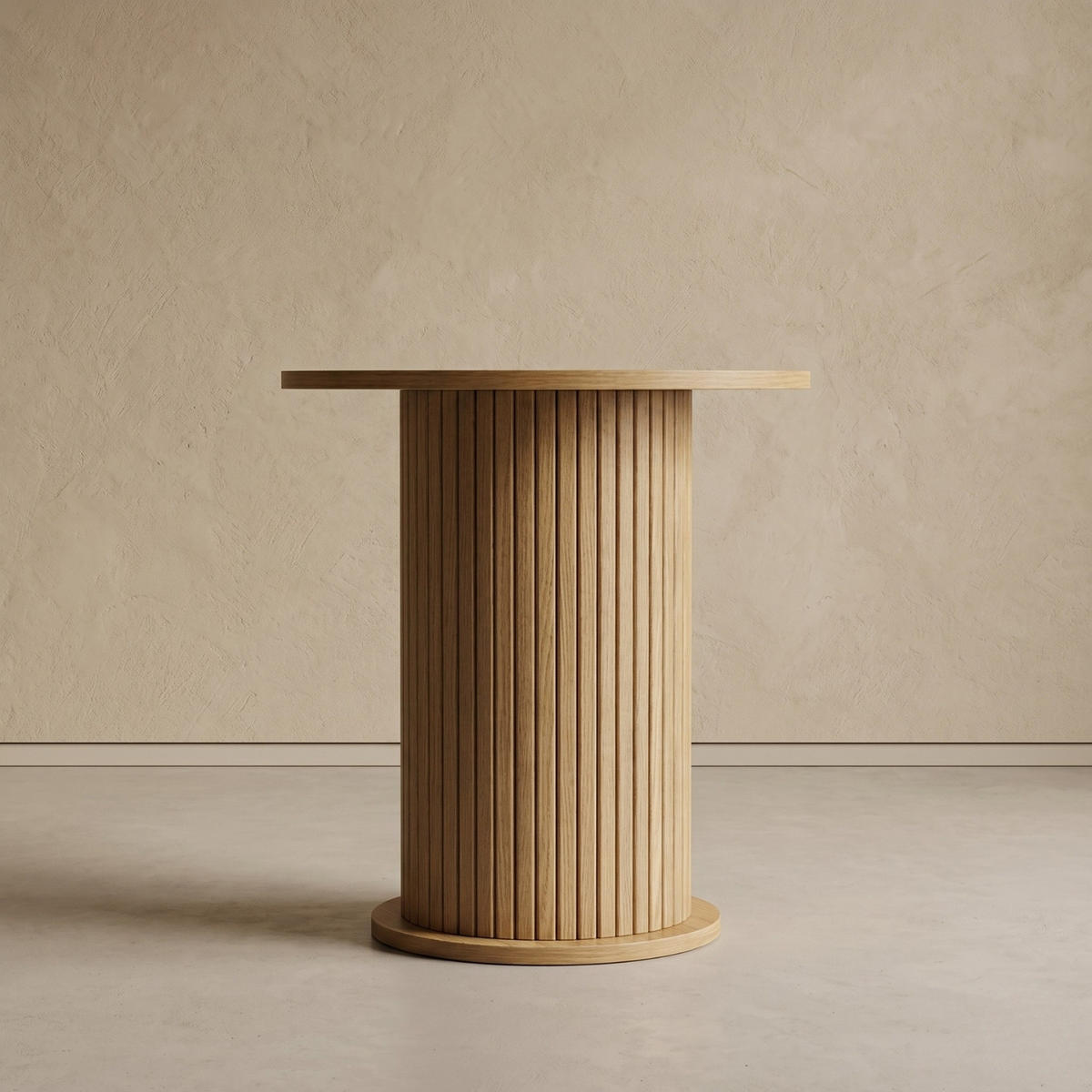 BEISTELLTISCH geriffelt Braun - Braun, Holzwerkstoff (45/45/50cm) - SCAVA