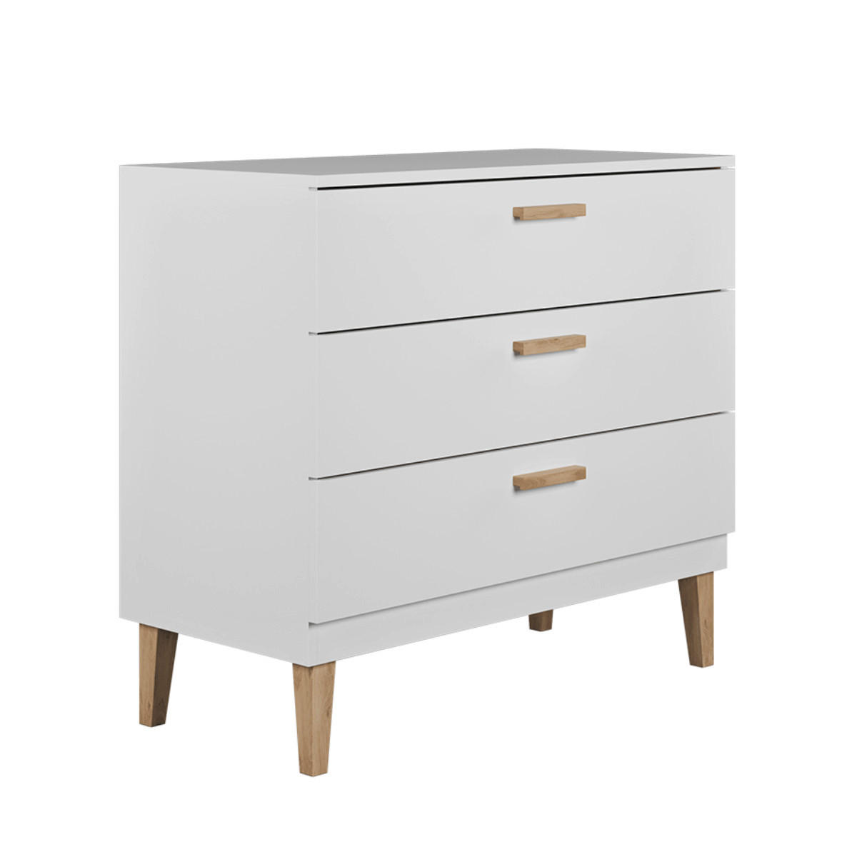 KOMODA KUBI Biela Biela 100/90/47 - biela, kompozitné drevo (100/47/90cm) - Petits-meubles