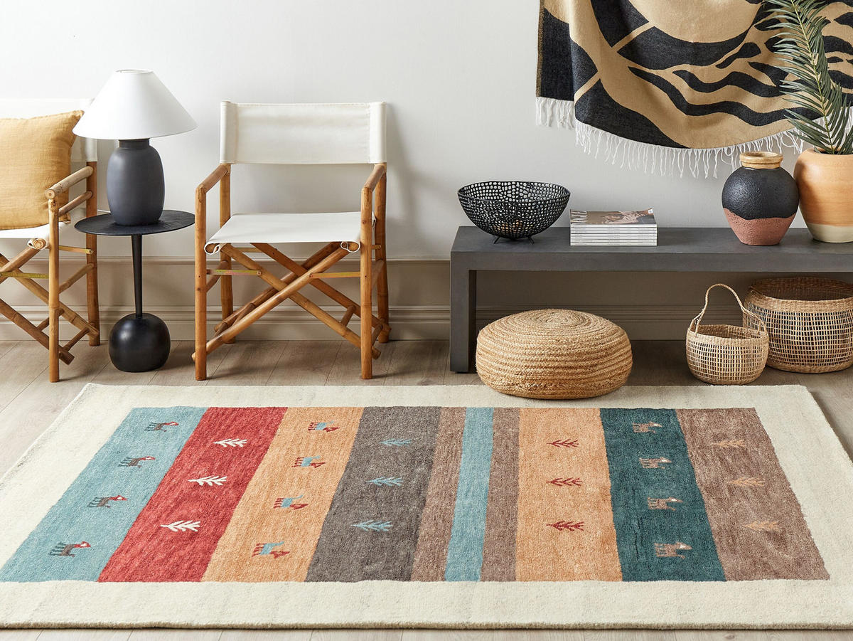 KURZFLOR-GABBEH Sarilar 230/160 cm - Multicolor, Textil (160/230cm) - Beliani
