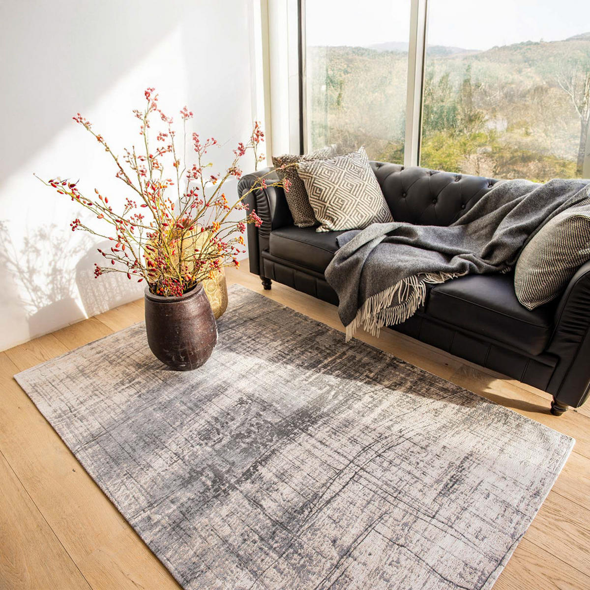 TEPPICH Jersey Stone Mad Men 280/390 cm - Grau, Textil (280/390cm) - Louis De Poortere