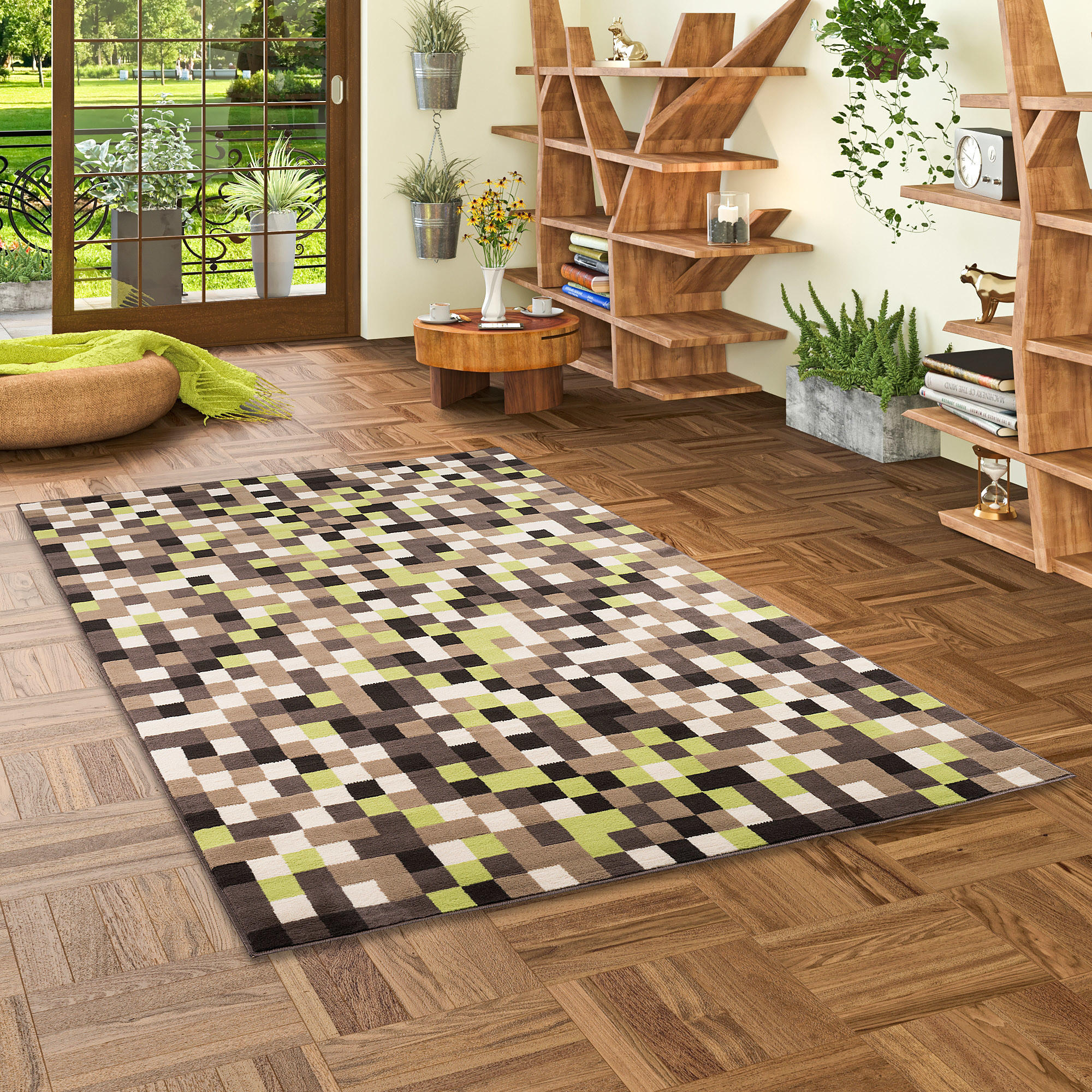 TEPPICH MODERN TRENDLINE PIXEL - Beige, Textil (140/200cm) - Pergamon