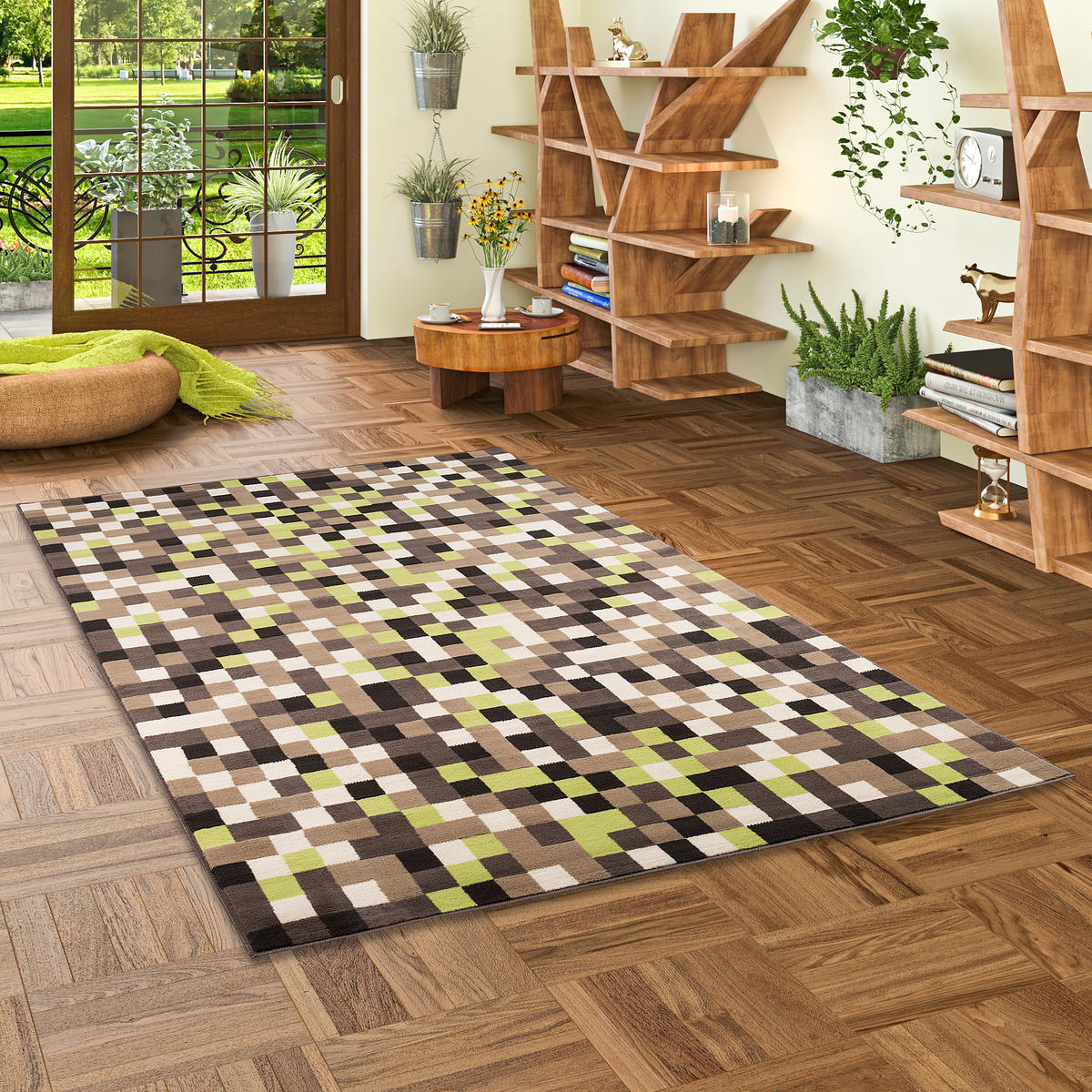 TEPPICH MODERN TRENDLINE PIXEL - Beige, Textil (140/200cm) - Pergamon