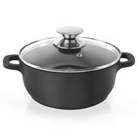 GRANITTOPF Grande mit Glasdeckel schwarz - Schwarz, Metall (4cm) - Orion 