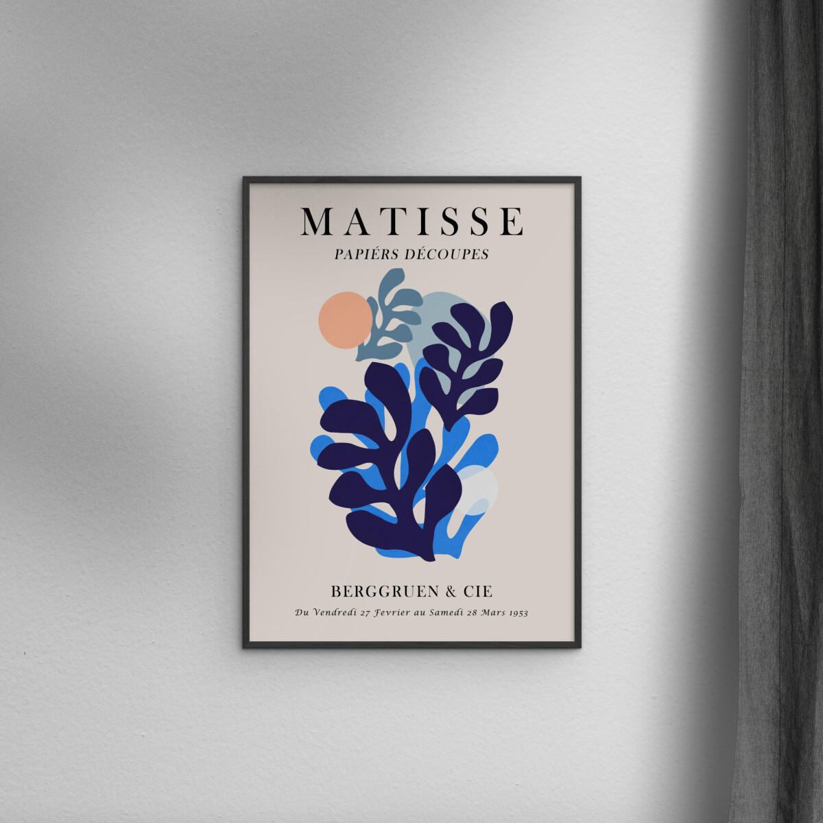 POSTER mit Rahmen Vitor Costa - Matisse floral Poster 5 - Multicolor/Schwarz, Holz/Papier (70/100cm) - Poster&Frame