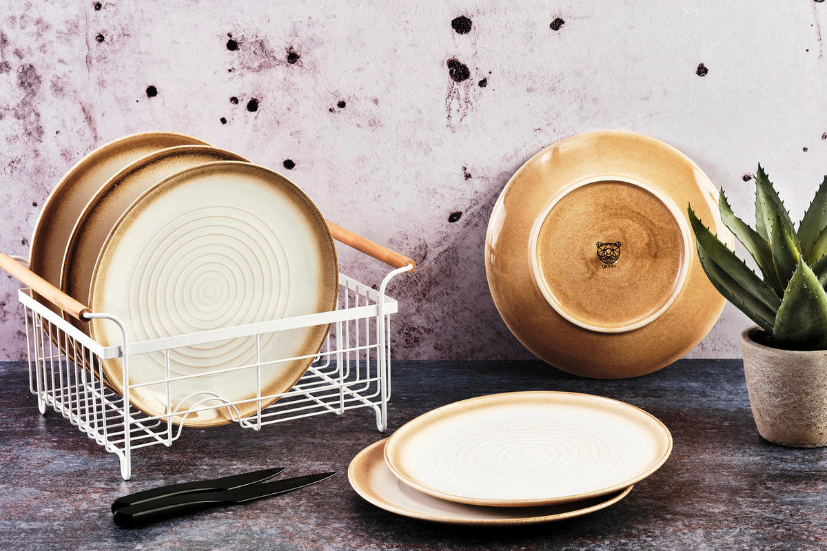 TELLER Cosmos Ø27,5cm - 6er-Set - Crème - Beige, Keramik (27.5cm) - Björn