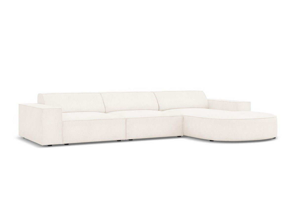 ECKSOFA rechts Jodie aus Boucle beige 4 Sitzplätze - Beige, Textil (166/284cm) - Micadoni