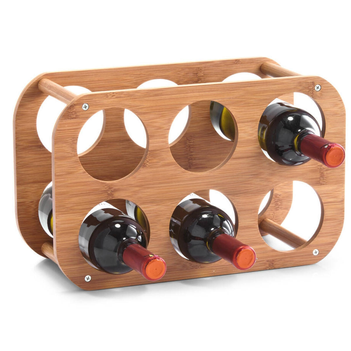 WEINREGAL 38/16/24 cm - Braun, Naturmaterialien (24/16/38cm)