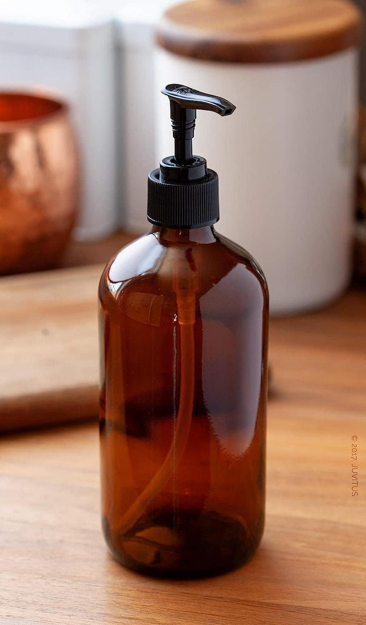 SEIFENSPENDER , 4er-Set Seifenspender – 500 ml - Braun, Glas (7.5/17.5/7.5cm) - BELZ