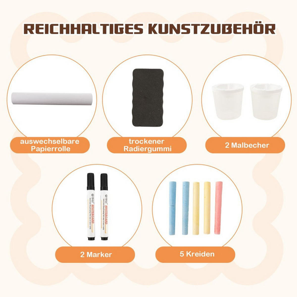 KINDERTISCHGRUPPE aus Holz grau - Grau, Holzwerkstoff (114/100/81cm) - COSTWAY
