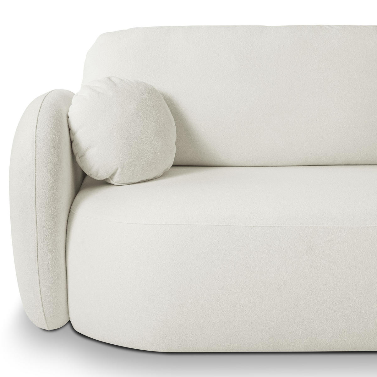 ECKSOFA Olena - Weiß (Sicuro 60) - Weiß, Holzwerkstoff (248/174cm)