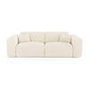 SCHLAFSOFA GERADE Gerippter Samt Creme 234cm - Creme, Textil (234/73/95cm) - Sia Home