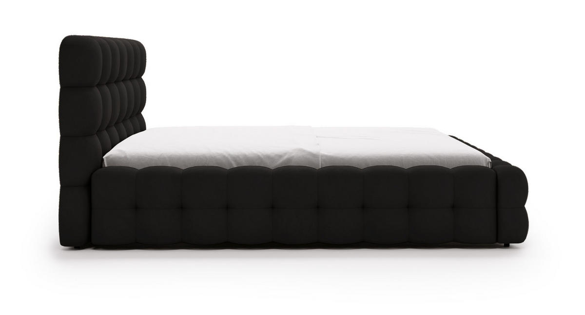POLSTERBETT 200x200 cm Parlas Bis, Bettkasten, Lattenrost, Schwarz - Schwarz, Holz/Textil (200/200cm) - Emporius