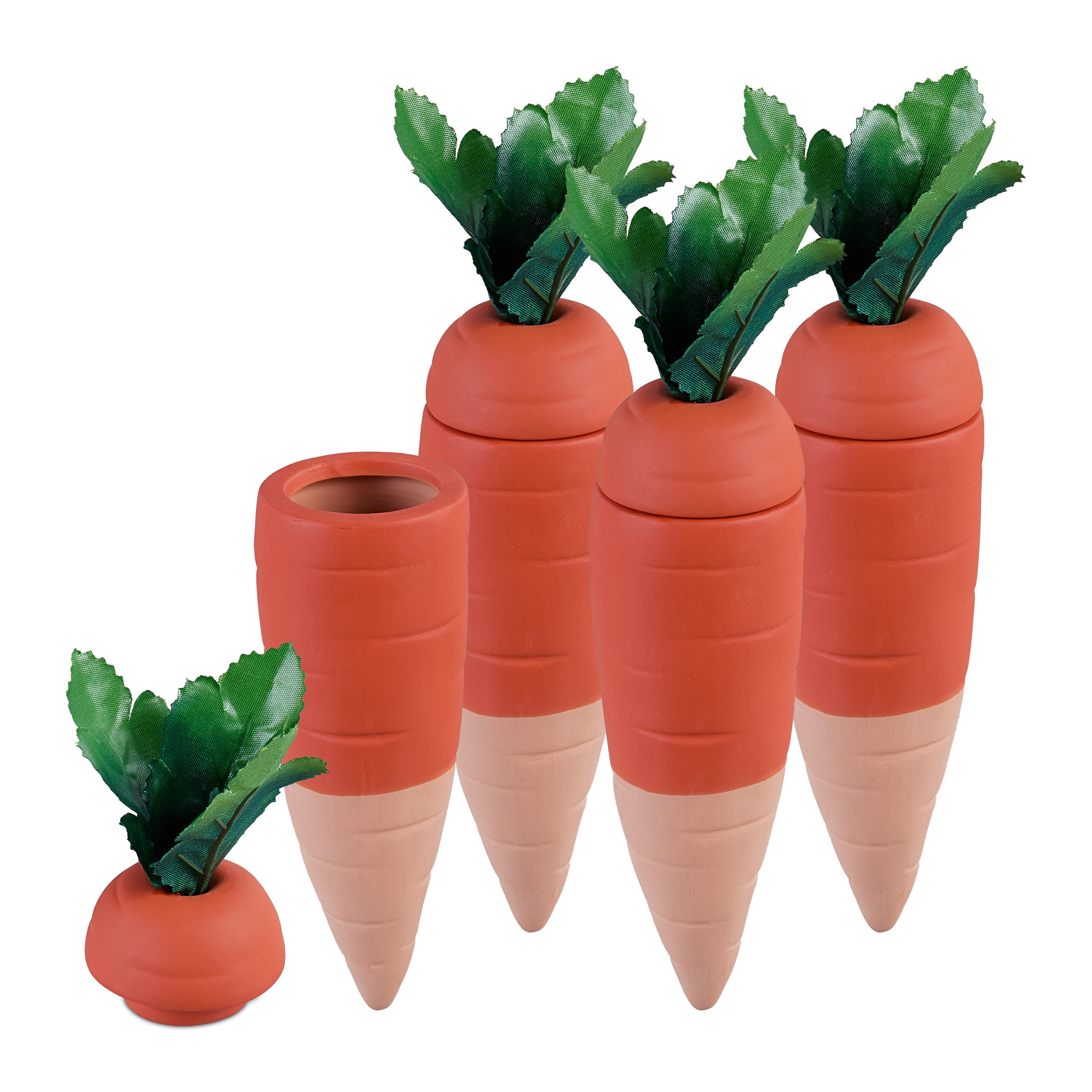 4xTONKEGEL - Multicolor, Keramik/Kunststoff (5/23/5cm) - Relaxdays