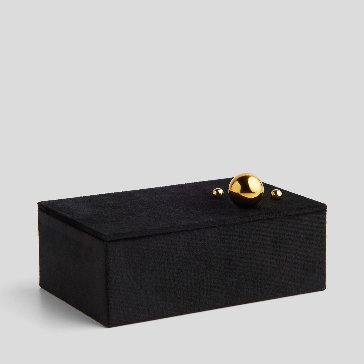 SCHMUCKKÄSTCHEN Breta - Schwarz, Textil (21/10.5/13.5cm) - home&you