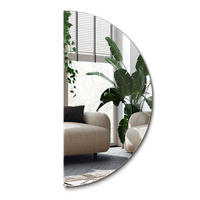 SPIEGEL 30x60 cm Halbrund - Transparent, Glas (30/60/0.4cm) - Wallfluent