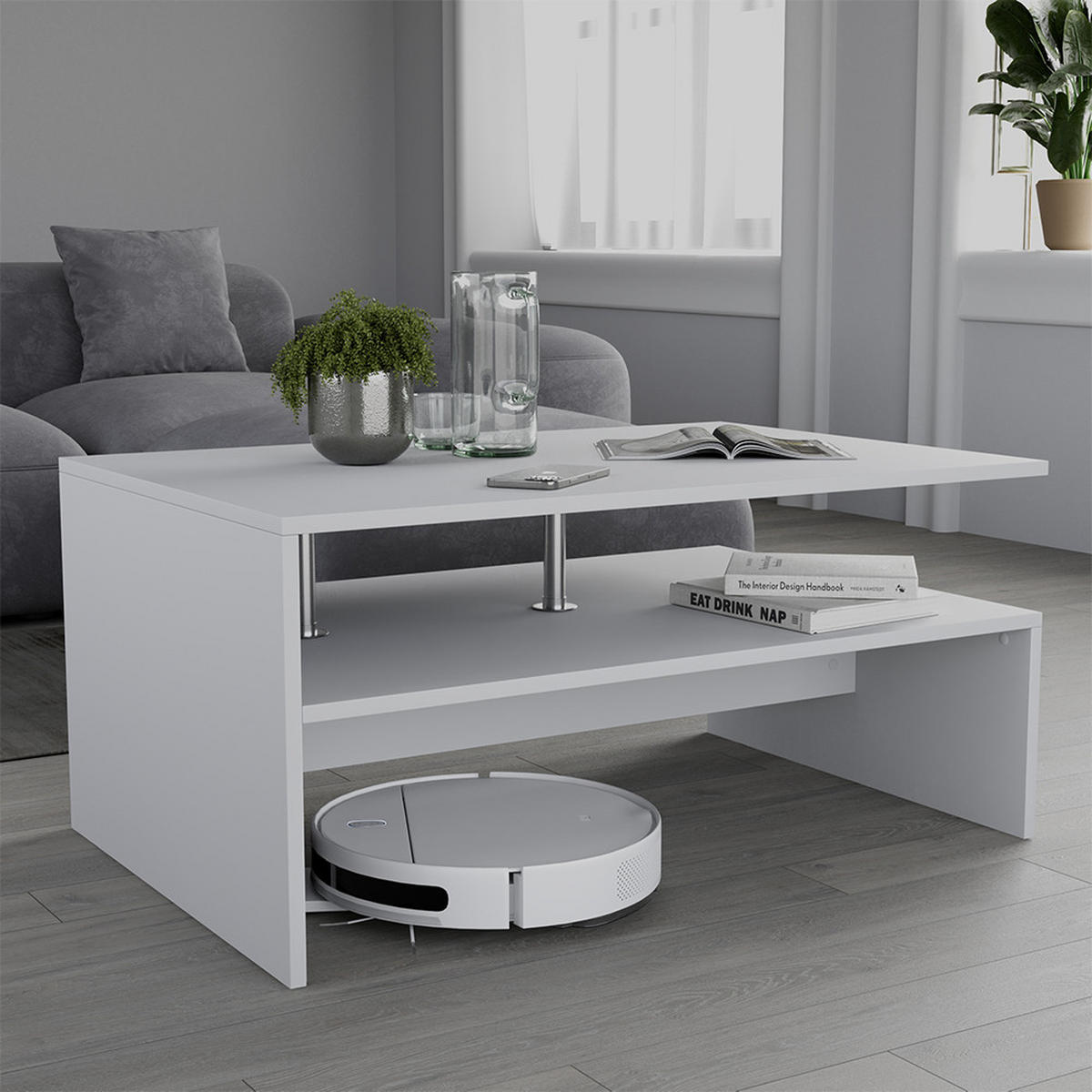 KONFERENČNÍ STŮL Amato Bílá - bílá, kompozitní dřevo (52.6/90/42.2cm) - Vicco