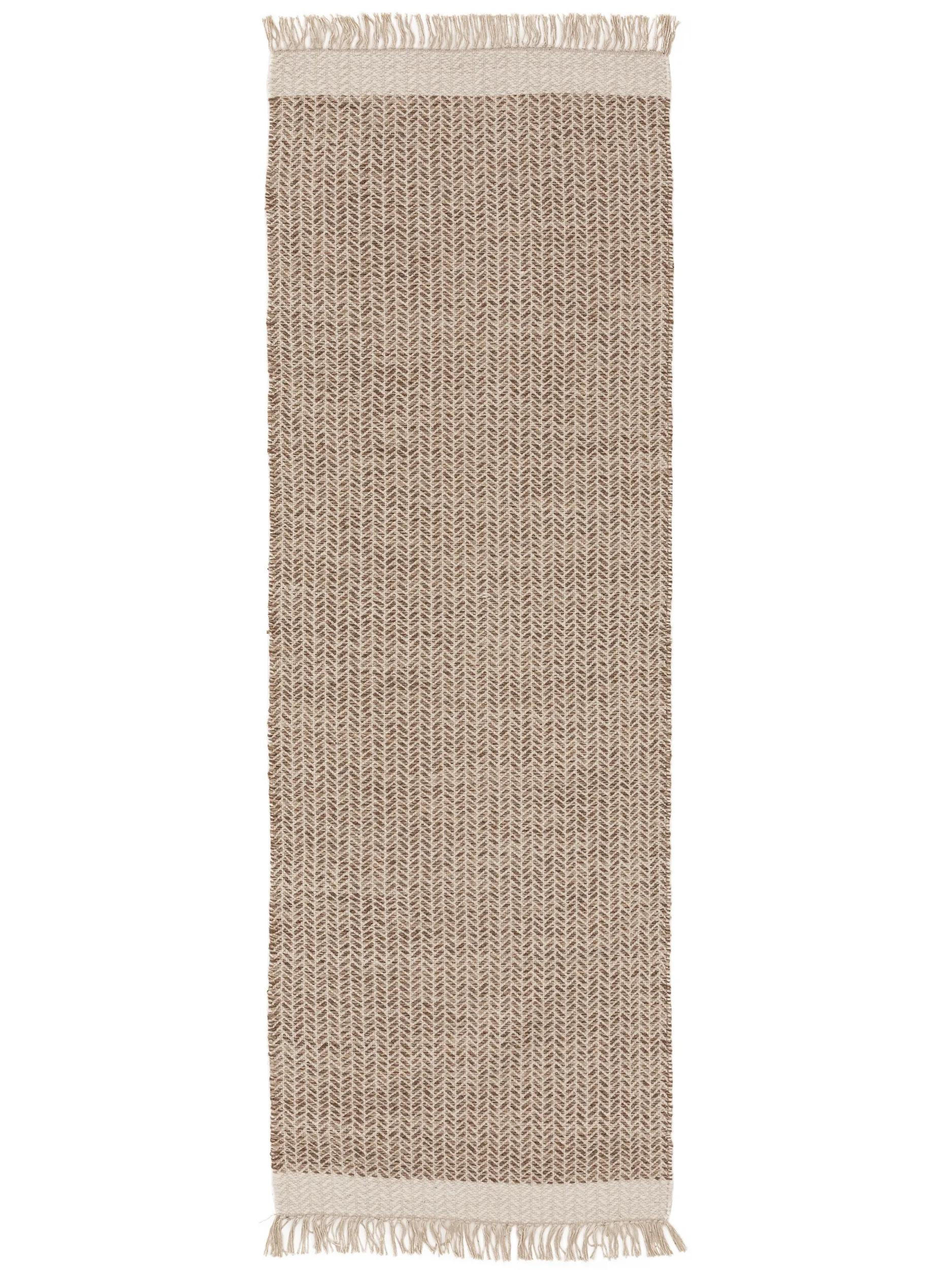 WOLLTEPPICH-LÄUFER Kim Beige 70x200 cm - Beige, Textil (70/200cm) - benuta Pure