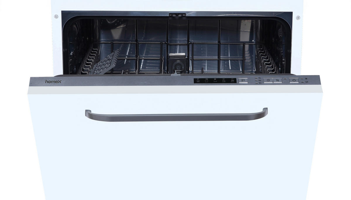 GESCHIRRSPÜLER vollintegriert 60 cm, Einbau Spülmaschine, 14 Maßgedecke, 5 Programme, AquaStop, höhenverstellbarer Oberkorb - Weiß, Kunststoff/Metall (60/82/55cm) - homeX