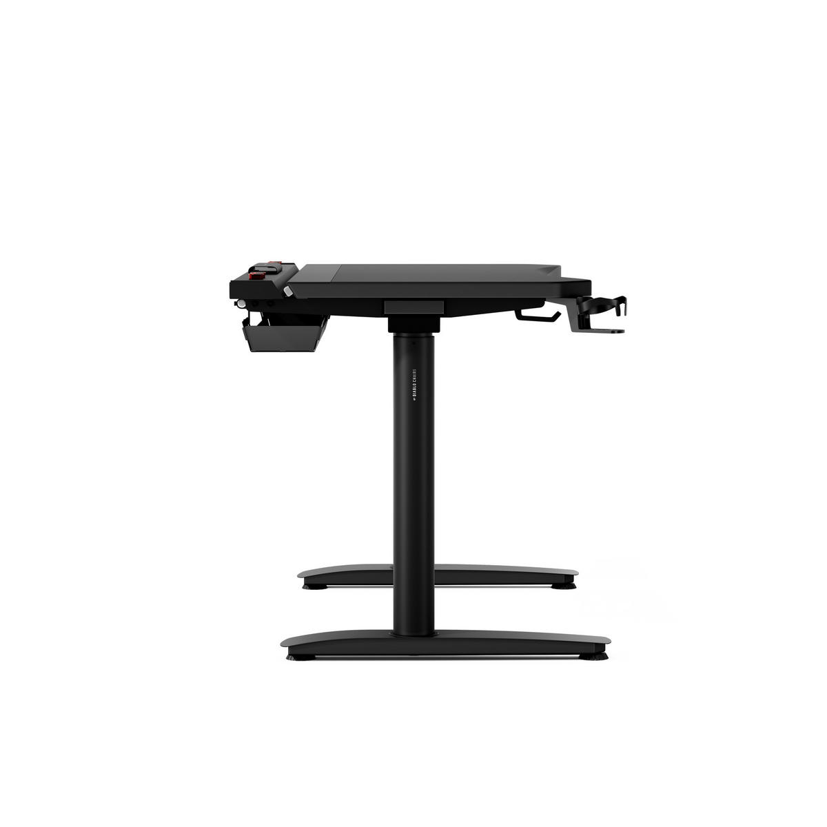 ELEKTRISCH verstellbarer Gaming-Schreibtisch X-Forge 120 x 70 cm - Schwarz, Metall (70/160/73cm) - Diablo Chairs