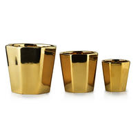 BLUMENTÖPFEN Neva Gold 16/14/14 cm Keramik - Goldfarben, Keramik (14/14cm) - Mondex