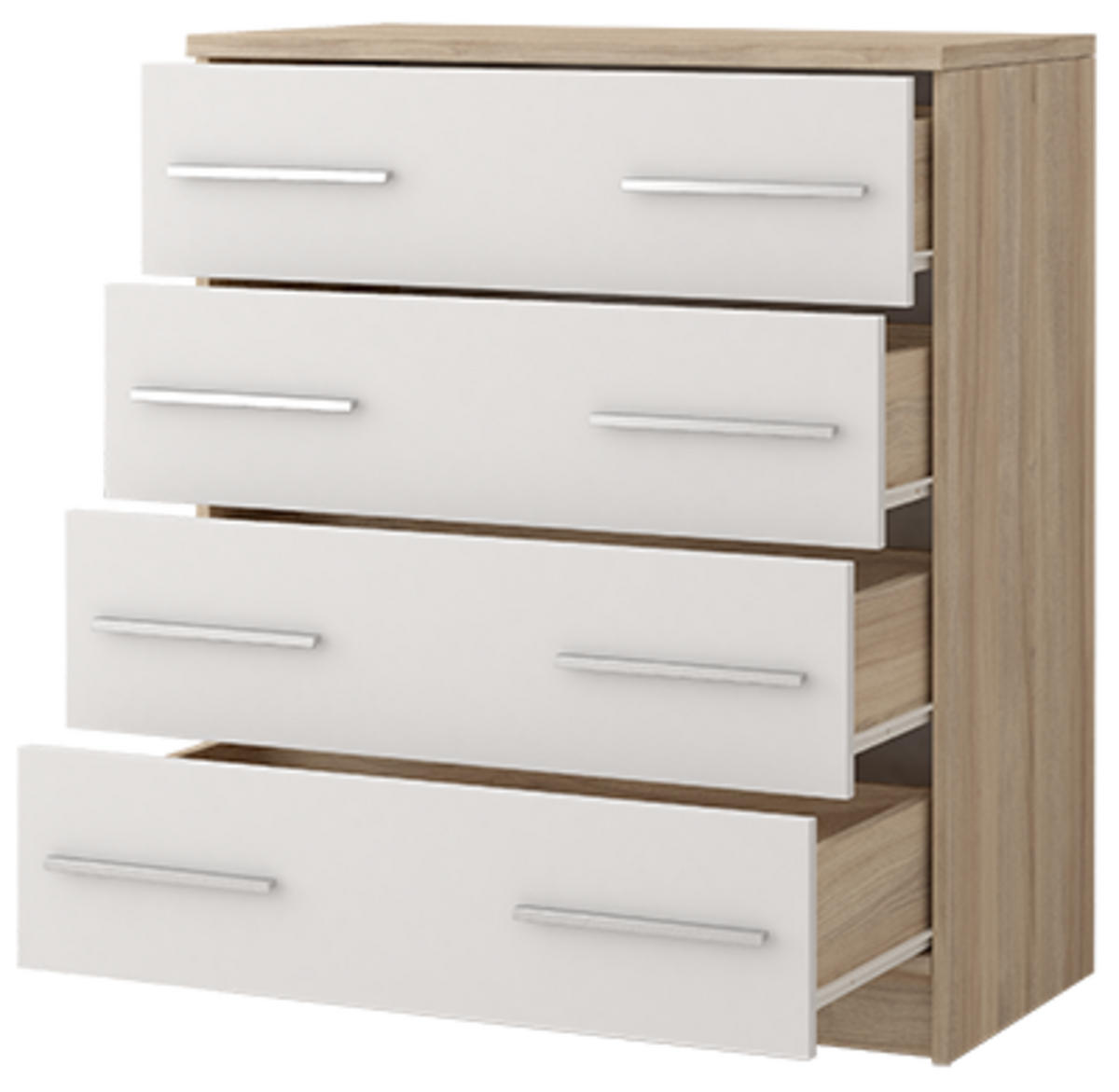 KOMMODE MARSALA 4S SONOMA - Sonoma Eiche, Holzwerkstoff (80/93/40cm) - Möblo