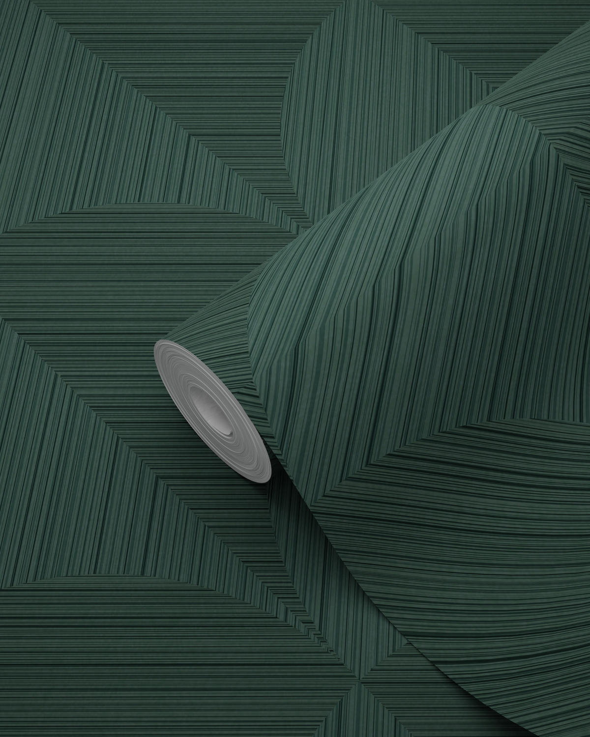 TAPETE 3D Muster 53 cm x 10.05 m - Grün, Papier (53/1000cm) - Origin Wallcoverings