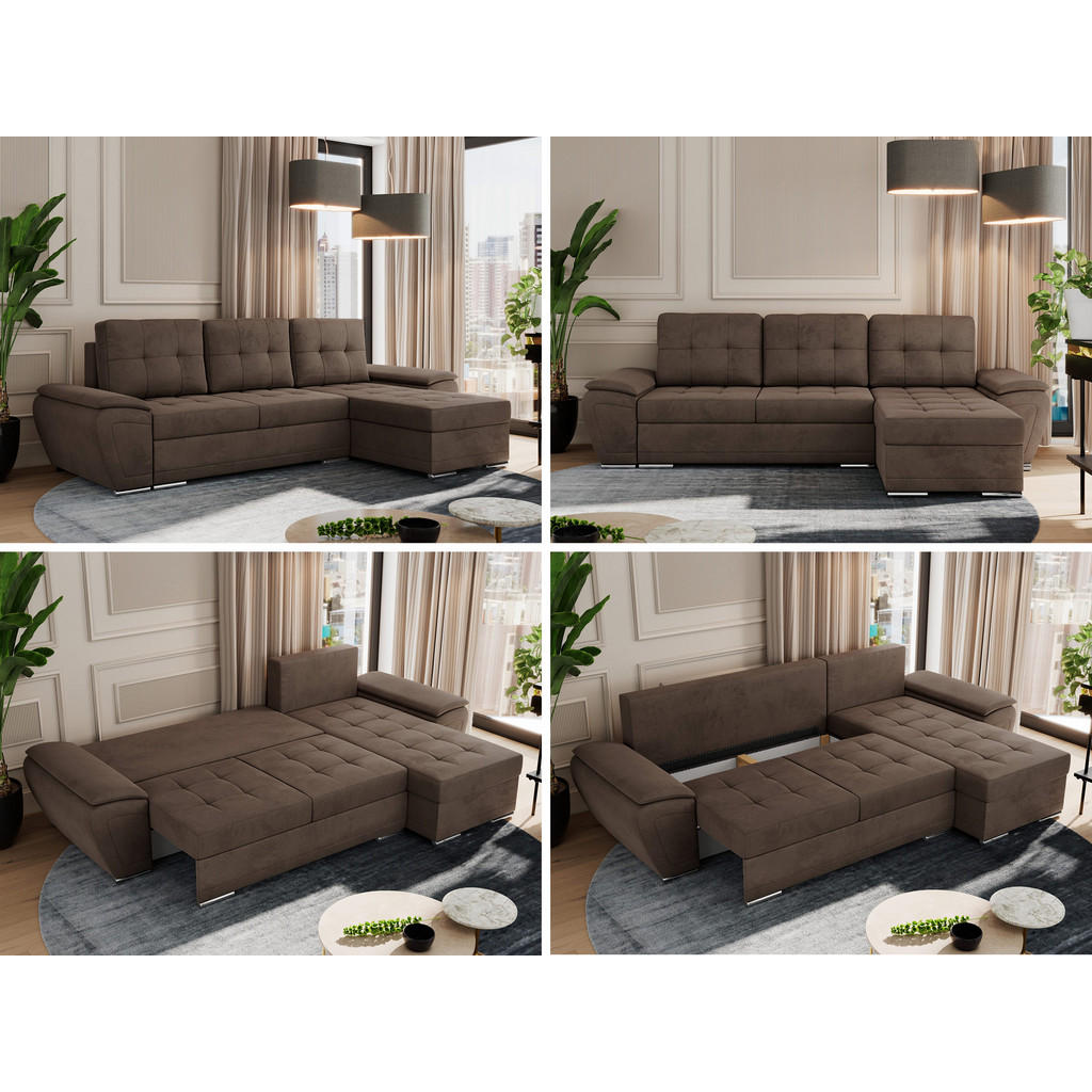 Thumbnail - MKS Ecksofa, Braun, Textil, 3-Sitzer, L-Form,L-Form, 271x157 cm, Oeko-Tex®, Wohnzimmer, Sofas & Couches, Wohnlandschafte...