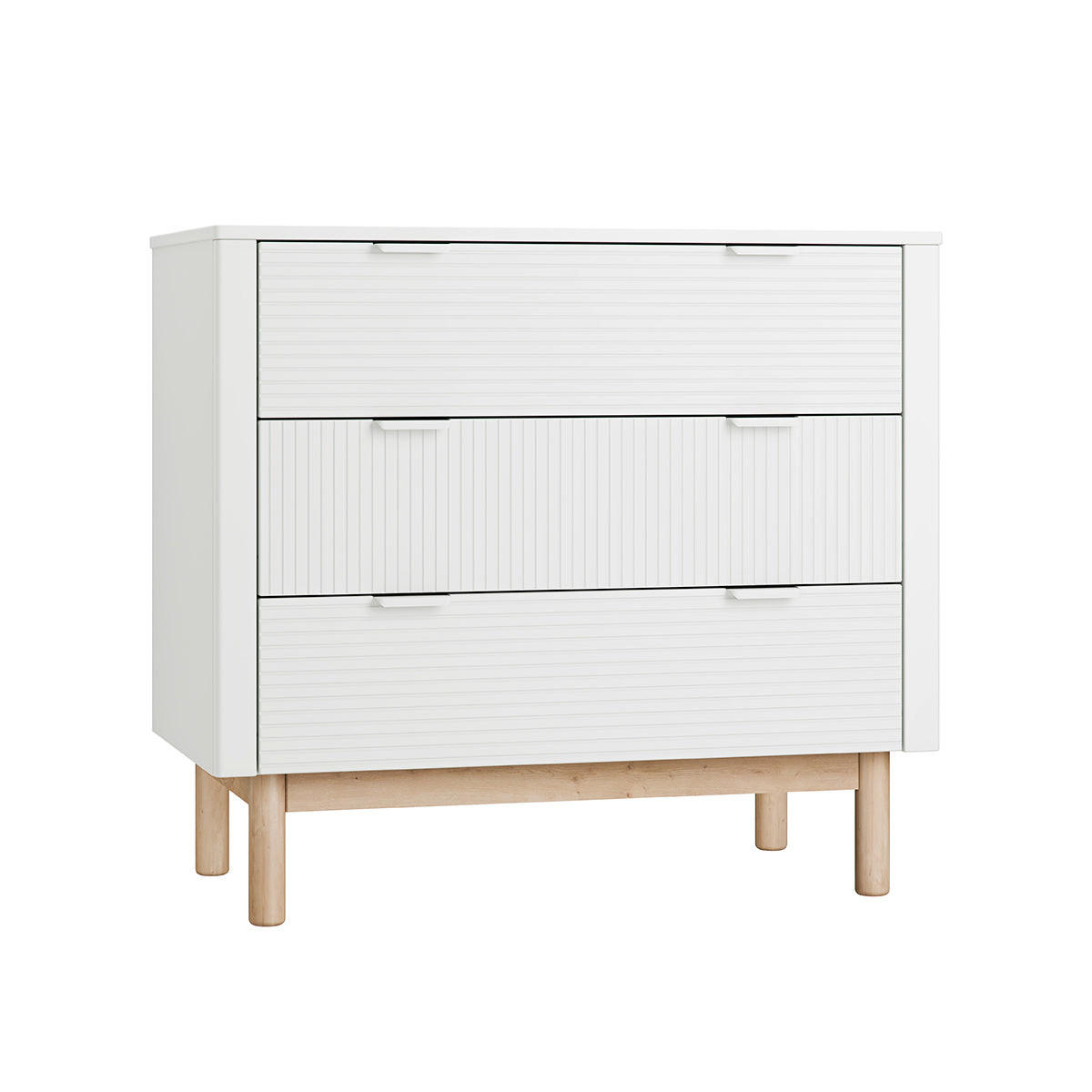 DJEČJA KOMODA Miloo Bijeli - bijela, drvni materijal (100/90.5/52.5cm) - Petits-meubles