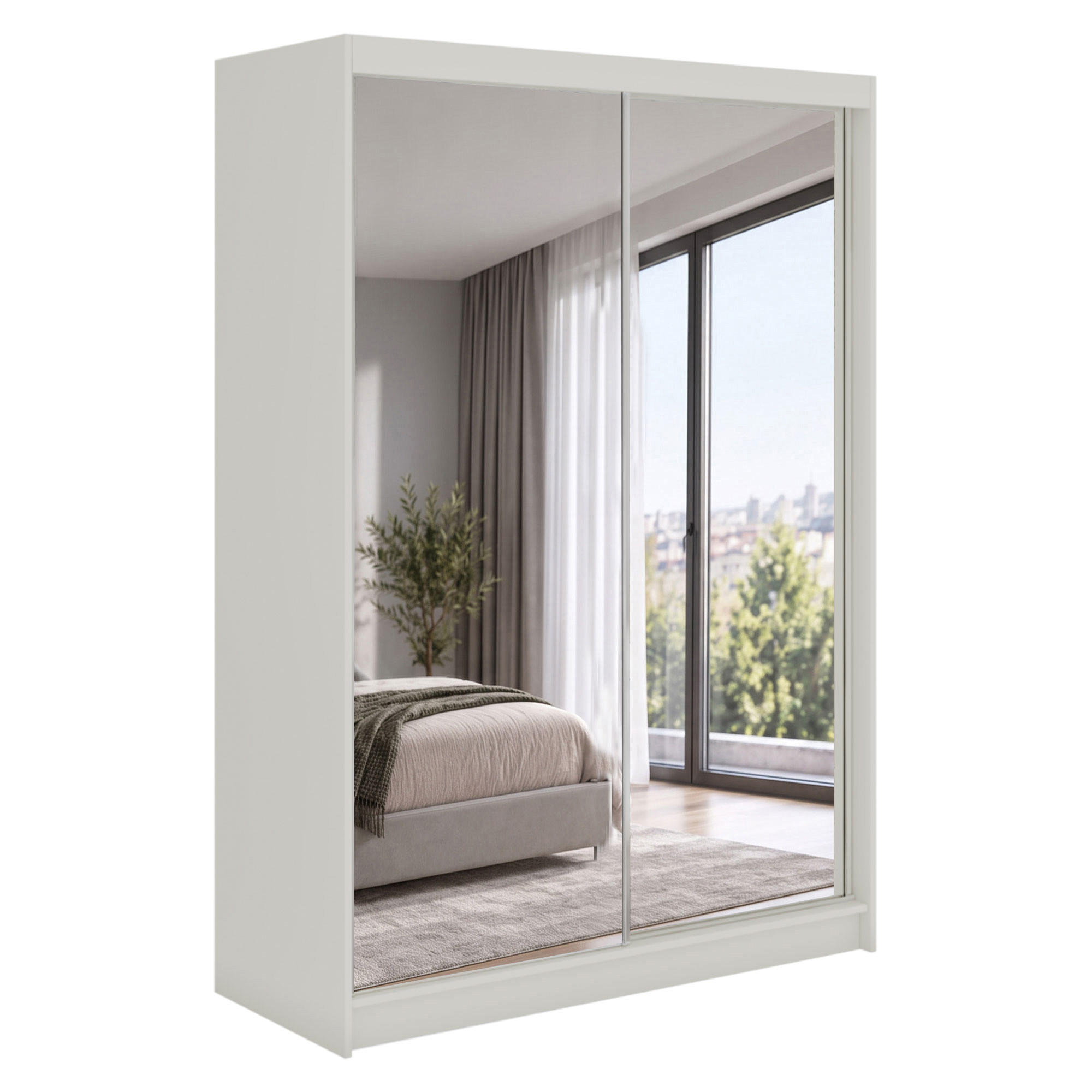 Beautysofa Schwebetürenschrank Kaschmir 160x216x61 cm