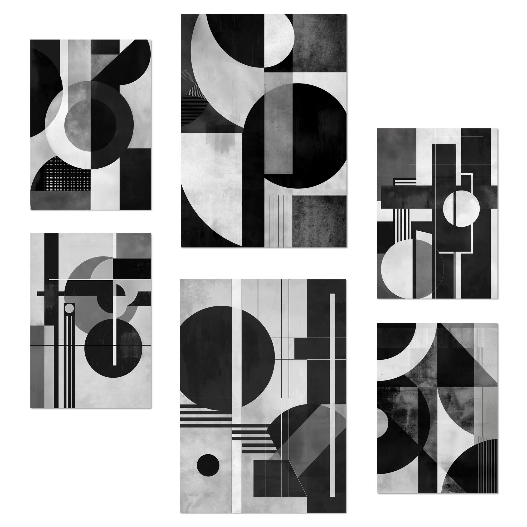 POSTER Set Mit 6 Bauhaus Architektur A3 & A4 Rahmenlos - Klar, Papier (29/3/42cm) - Nacnic