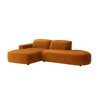 ECKSOFA Cursal Atelier, Stoff Salvador, Braun, Links - Braun, Holz (284/166cm) - Kaiser Möbel