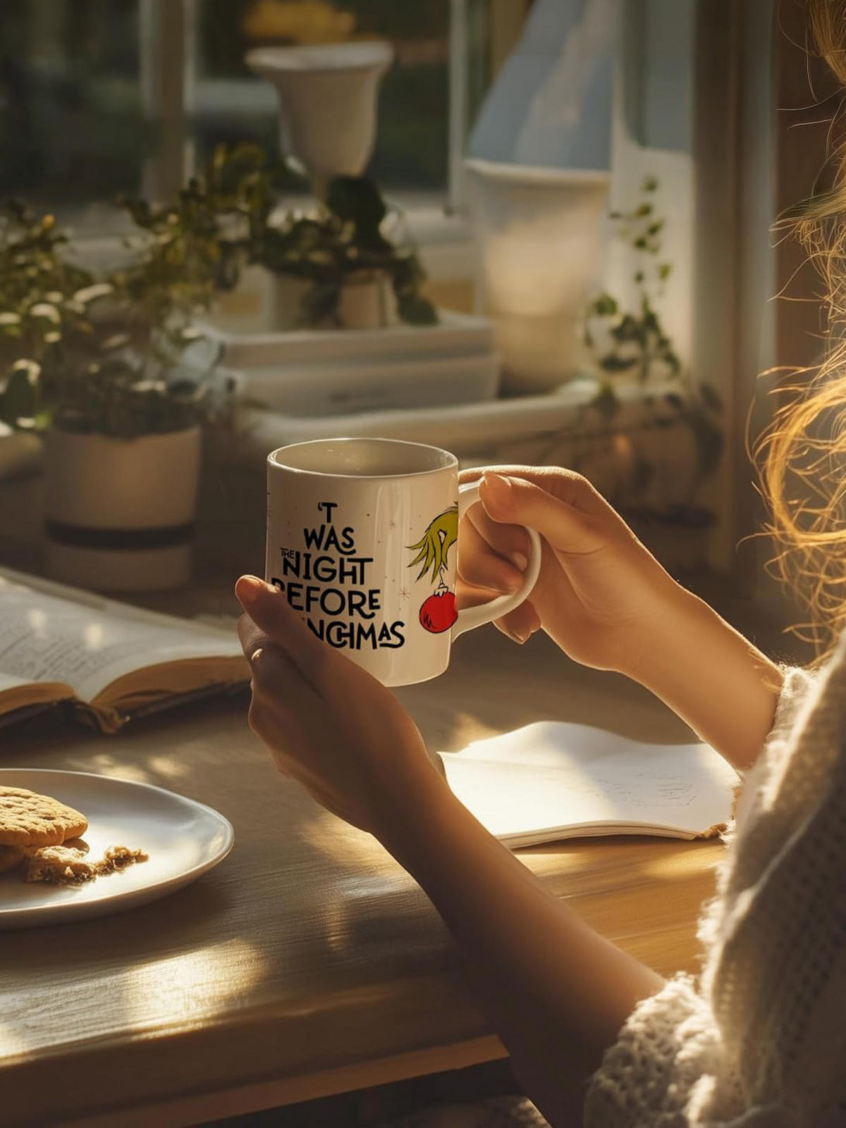 KAFFEEBECHER The Grinch Twas the night before Grinchmas Weiß 320 ml - Weiß, Keramik (0.32L) - United Labels